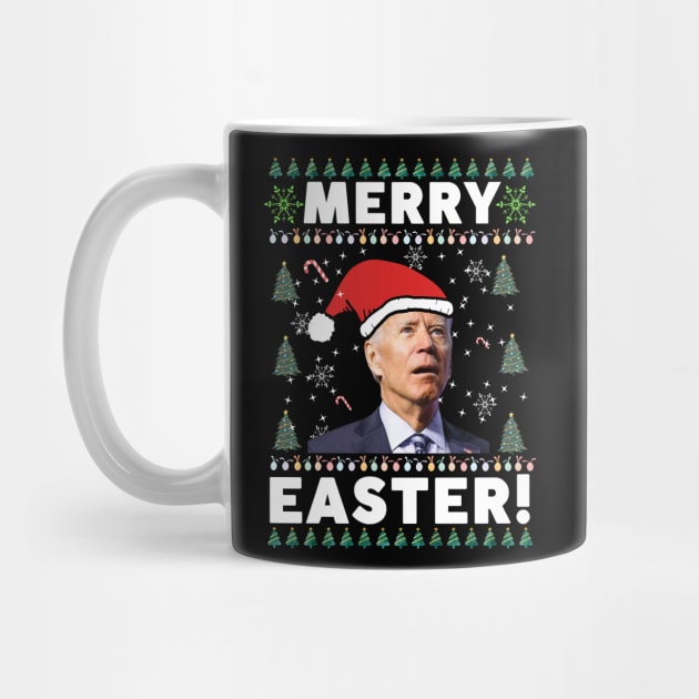 Funny Joe Biden Merry Easter Ugly Christmas by khalid12